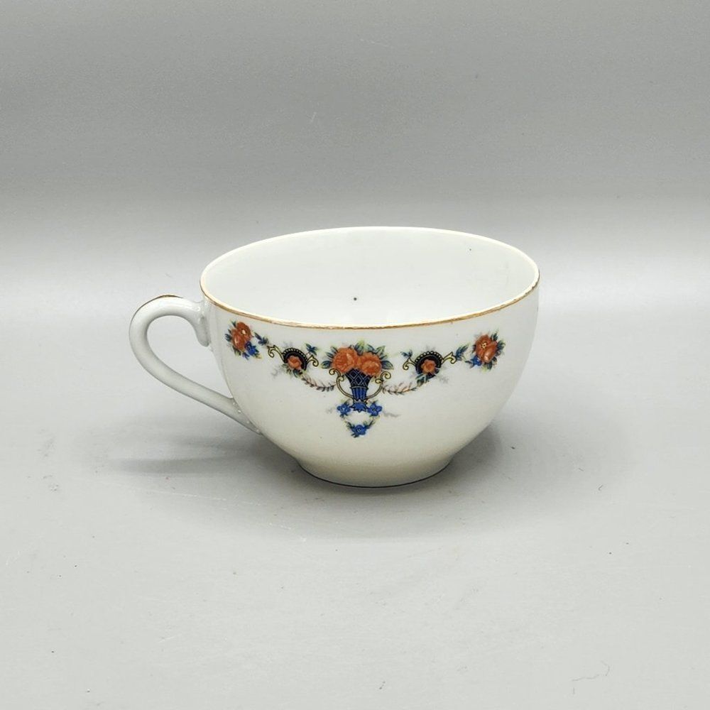 Vintage Jyoto China Tea Cup Made in Occupied Japan Floral Gold Rimmed 1945-1952